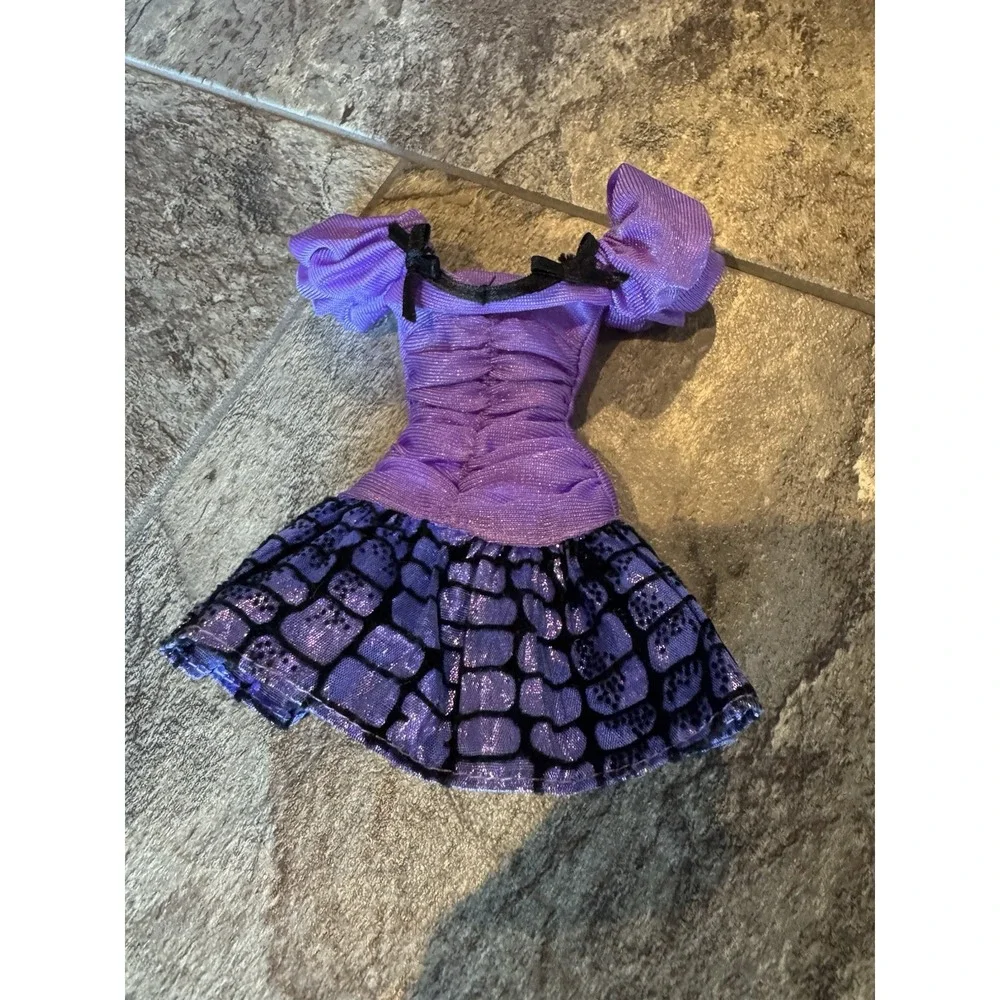 1991 Mattel Barbie City Lights Fashions Purple Web Dress Barbie Doll Dress‎ Only